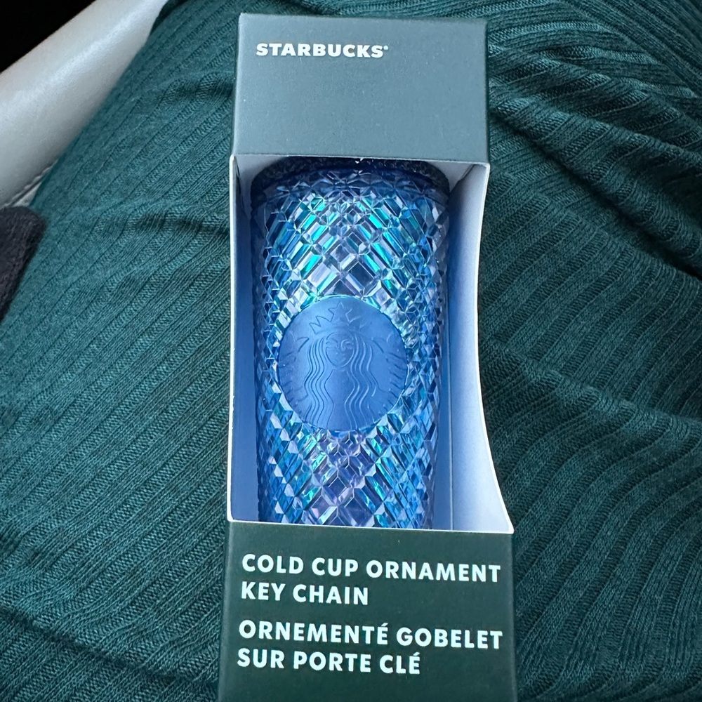 Starbucks Blue Jewel Holiday Keychain 2022